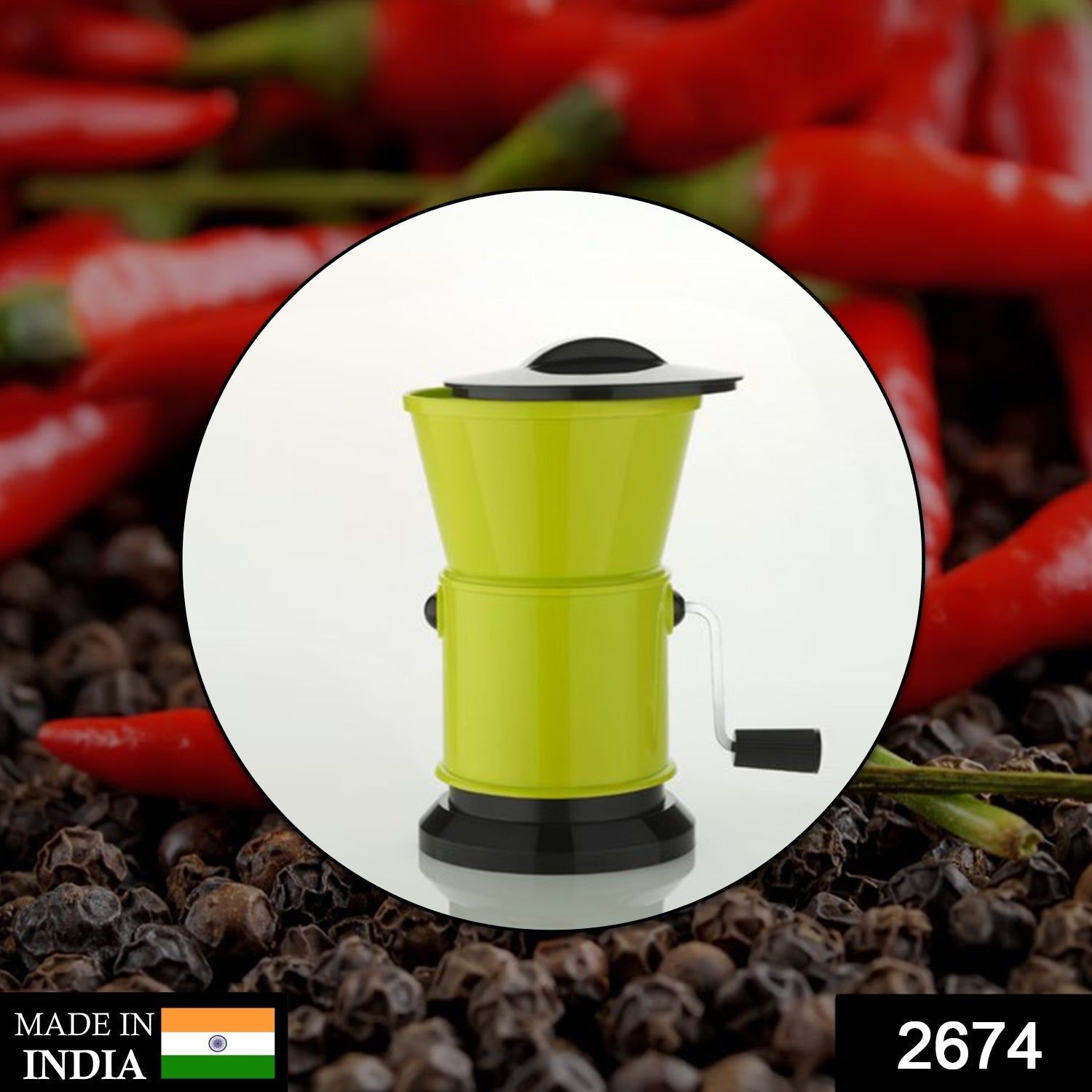 2674 Round Chilly Cutter and grinder tool with effective sharp chopping and cutting blade system. 2674 Round Chilly Cutter and grinder tool with effective sharp chopping and cutting blade system.
